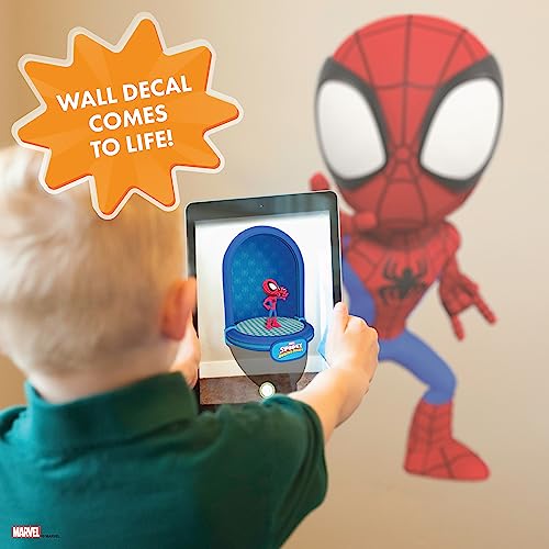 Wall Palz Marvel Spidey And His Amazing Friends Wall Decal - Marvel Wall Decals With 3D Augmented Reality Interaction - 27" Spider-Man Wall Stickers Bedroom Decor #TOP3