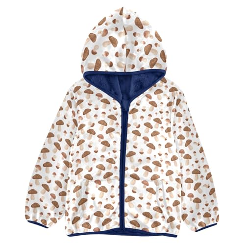 Mushroom Boys Fleece Coat,Children's Zip-Up Hoodie Jacket,Baby Warm Fashion Outerwear 3-10T,A113378