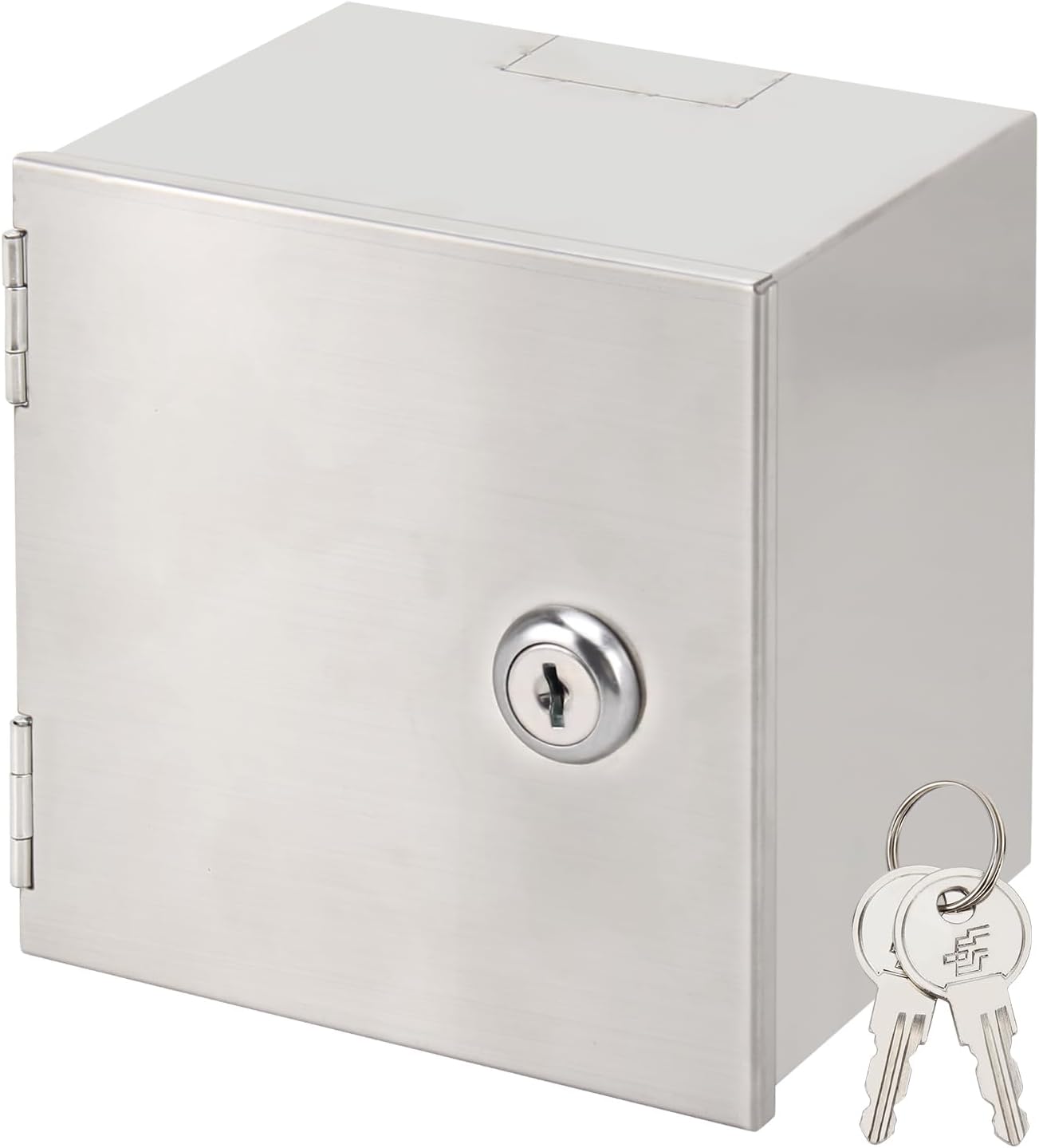 Heavy-duty Stainless Steel Weatherproof Electrical Outlet Security Box Lockable Socket Cover Outdoor Anti-Theft & Tamper-Proof Socket Protector for Garden,Patio