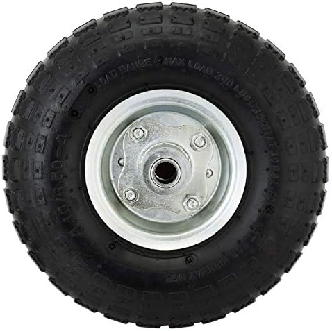 2x10" 3.50-4 Pneumatic Wheelbarrow Wheels Pneumatic Sack Truck Trolley Wheel Puncture Proof Tyre Complete for Garden heavy duty Trolley Barrow Trailer Truck Black Solid Replacement Wheelbarrow Wheel