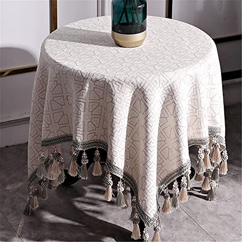 Nappe ronde en tissu lavable pour protéger votre table basse de salon - 3