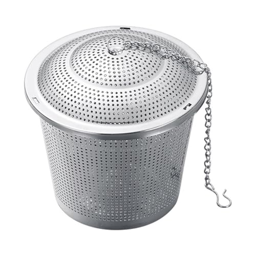 Milisten Boule à Épices en Acier Inoxydable 304, Passoire à Mailles Fine de 5 Cm, Infuseur de Cuisson Suspendu Chaîne, pour Soupes, Marinades et Infusions Cuisine