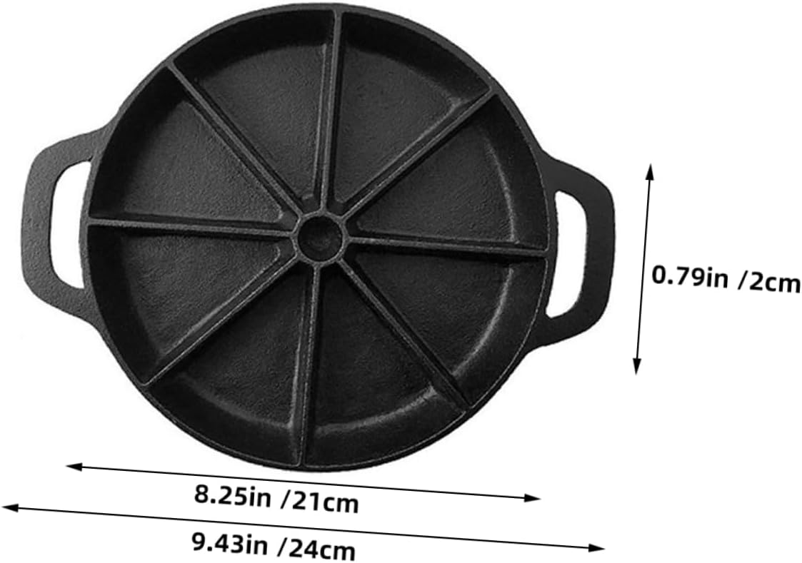 BESTOYARD Cast Iron Bread Baking Tray Griddle Pan Skillet Home Pancake Pan Maximized Cooking Efficiency