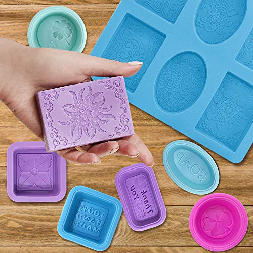 AIFUDA - 7 stampi per sapone, in silicone