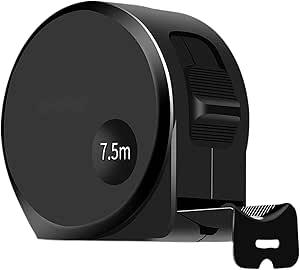 25ft Retractable Stainless Steel Tape Measure - Dual Sided, Waterproof, Hollow Design, Rustproof