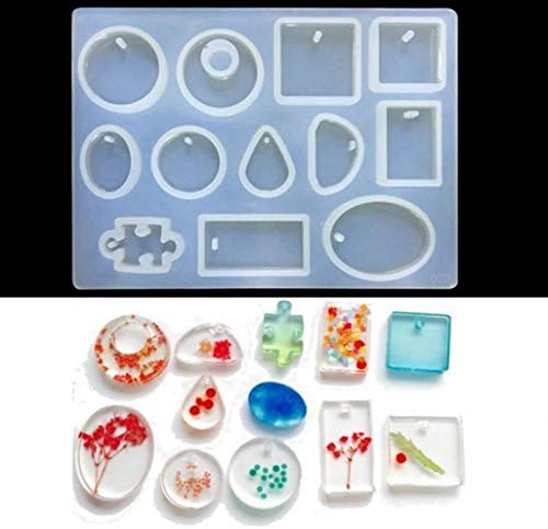 KeyZone DIY Silicone Resin Mold Stud Earrings Pendant Epoxy Casting Molds Jewelry Making Handmade Craft