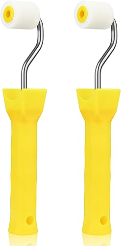 2 rodillos de pintura de espuma para retoque de bordes o esquinas, extra pequeños, herramienta de pintura para resultados de pintura profesional,