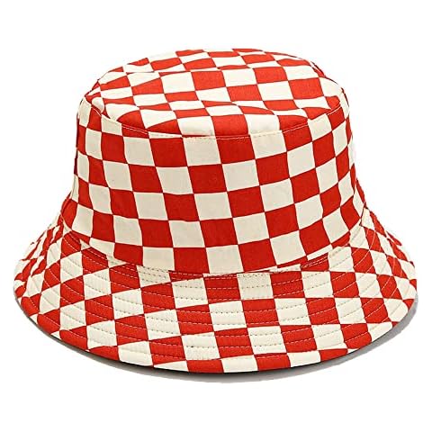 Chapeau bob à carreaux JUENAWMIU Cover