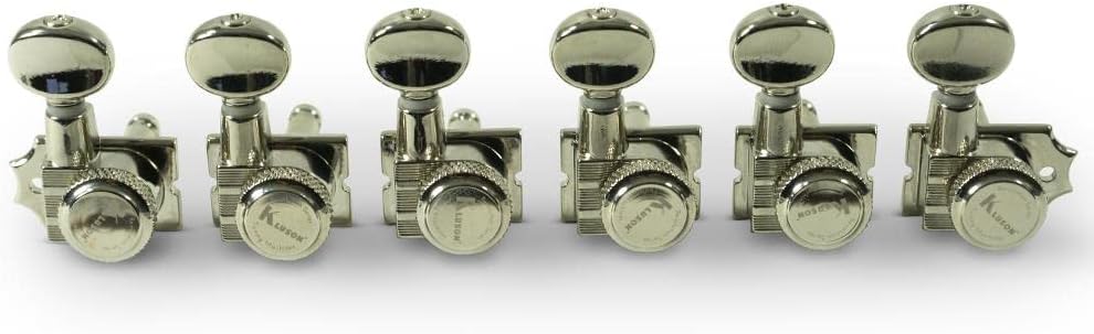Kluson 6 In Line Locking Revolution Series H-Mount Non-Collared Tuning Machines With Staggered Posts