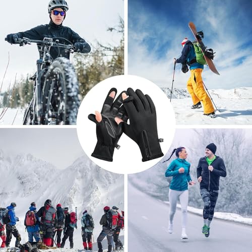 Moufles de cyclisme d'hiver imperméables et coupe-vent