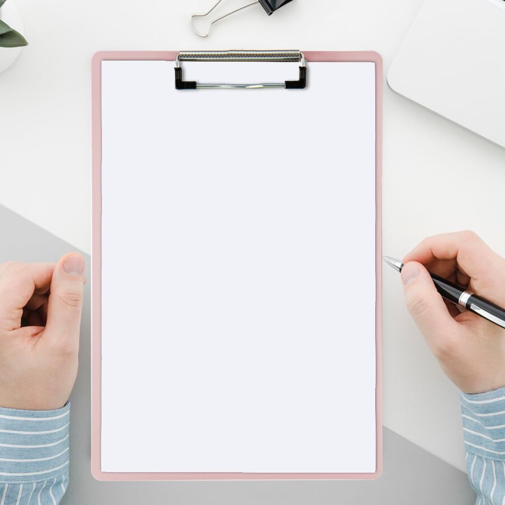 Lot De 8 Porte-blocs A4 Colorés Avec Clip - Planche à Pince En Plastique, Trou De Suspension - 31x21 Cm Equipement Pour Bureau