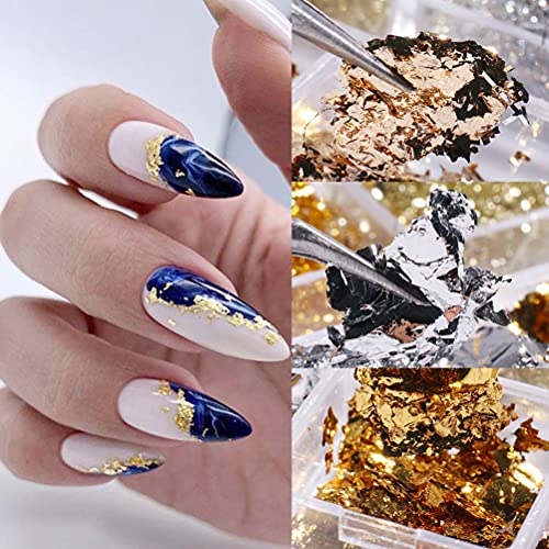 Lurrose 3 Boxen Nail artfolie Glitter Nagel Pailletten DIY Nageldekor Aufkleber Nagelvorräte – Bild 5