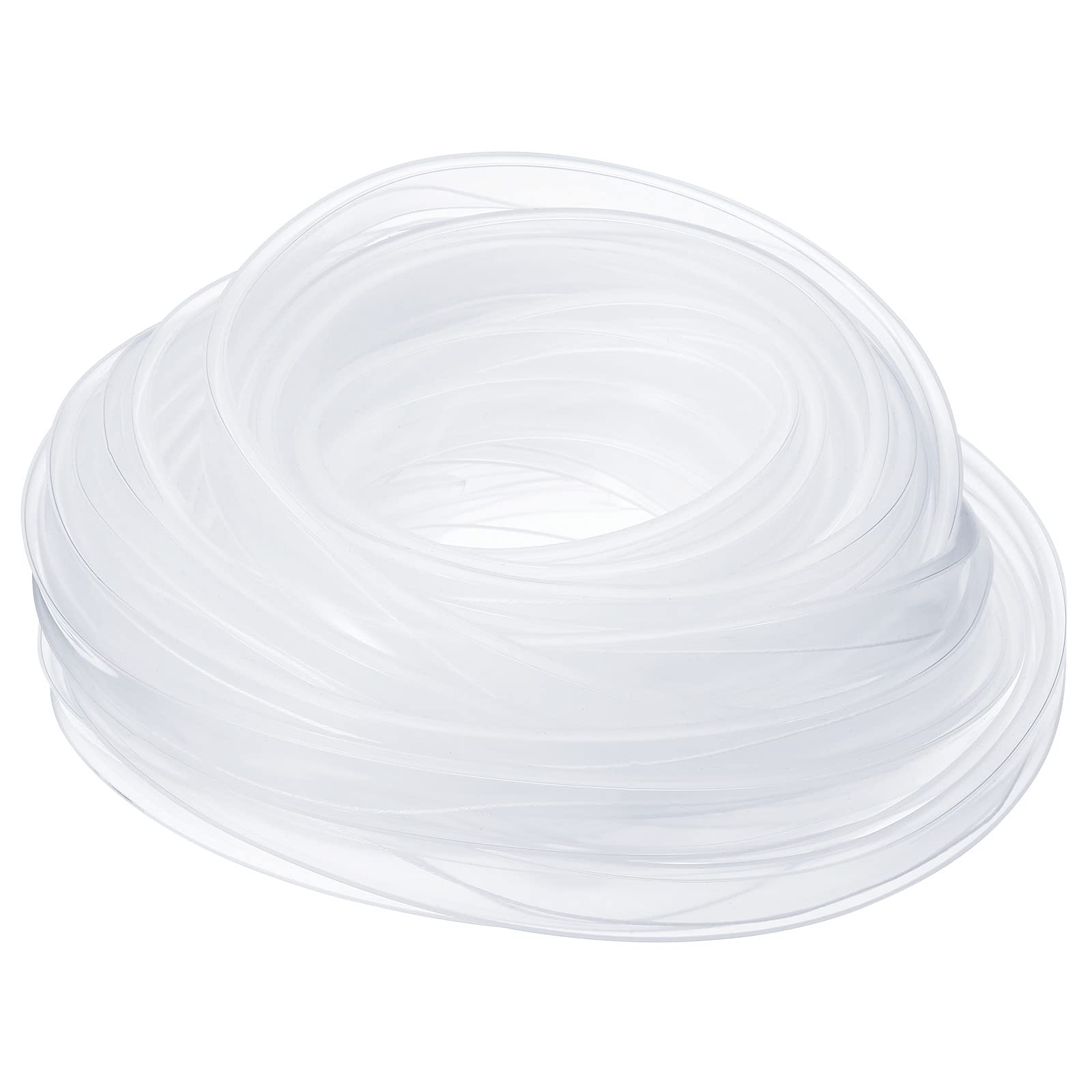 PATIKIL 16.4ft Silicone Tube Sleeve, 2 Pack Flat Flexible IP67 Waterproof Protection Cover Fit RGBW/RGBWW 12mm Wide Non-weatherproof LED Strip, Clear