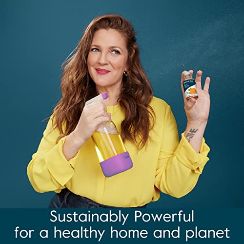 Grove Co. Floor Cleaner Refill Concentrate (2 X 1 Oz) + 1 X Durable Glass Spray Bottle (16 Oz) Plant-Based Cleaning Supplies Bundle, No Plastic Waste, 100% Natural Orange & Rosemary Scent #TOP4