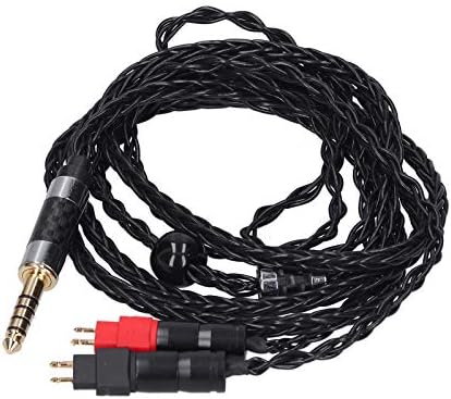 Heayzoki Audio Cable for Sennheiser, Double Needle 8 Core Balanced OCC Silver Plated Audio Cable for Sennheiser HD600 HD580(4.4MM)