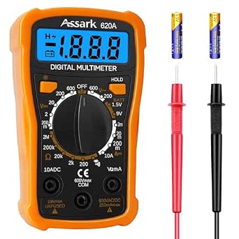 Assark Digital Multimeter 2000 Counts with Backlit LCD