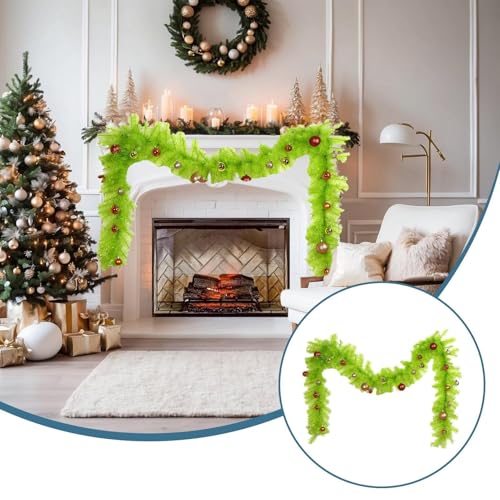 Guirnalda de Navidad de 2.7m con pino artificial resistente a rayos UV 4