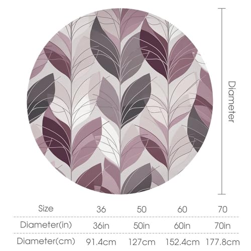 Nappe de table ronde imperméable violette et blanche lavable 152cm - 3