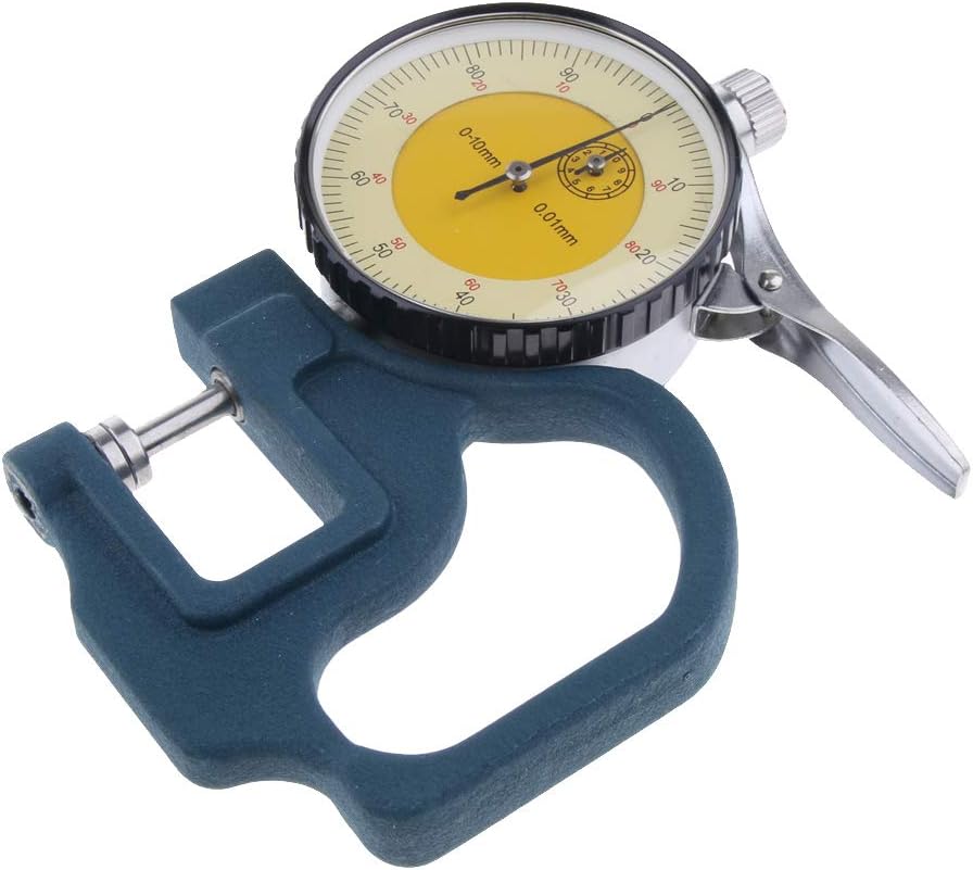 0-10mm Manual Dial Thickness Gauge, 0.01mm Resolution
