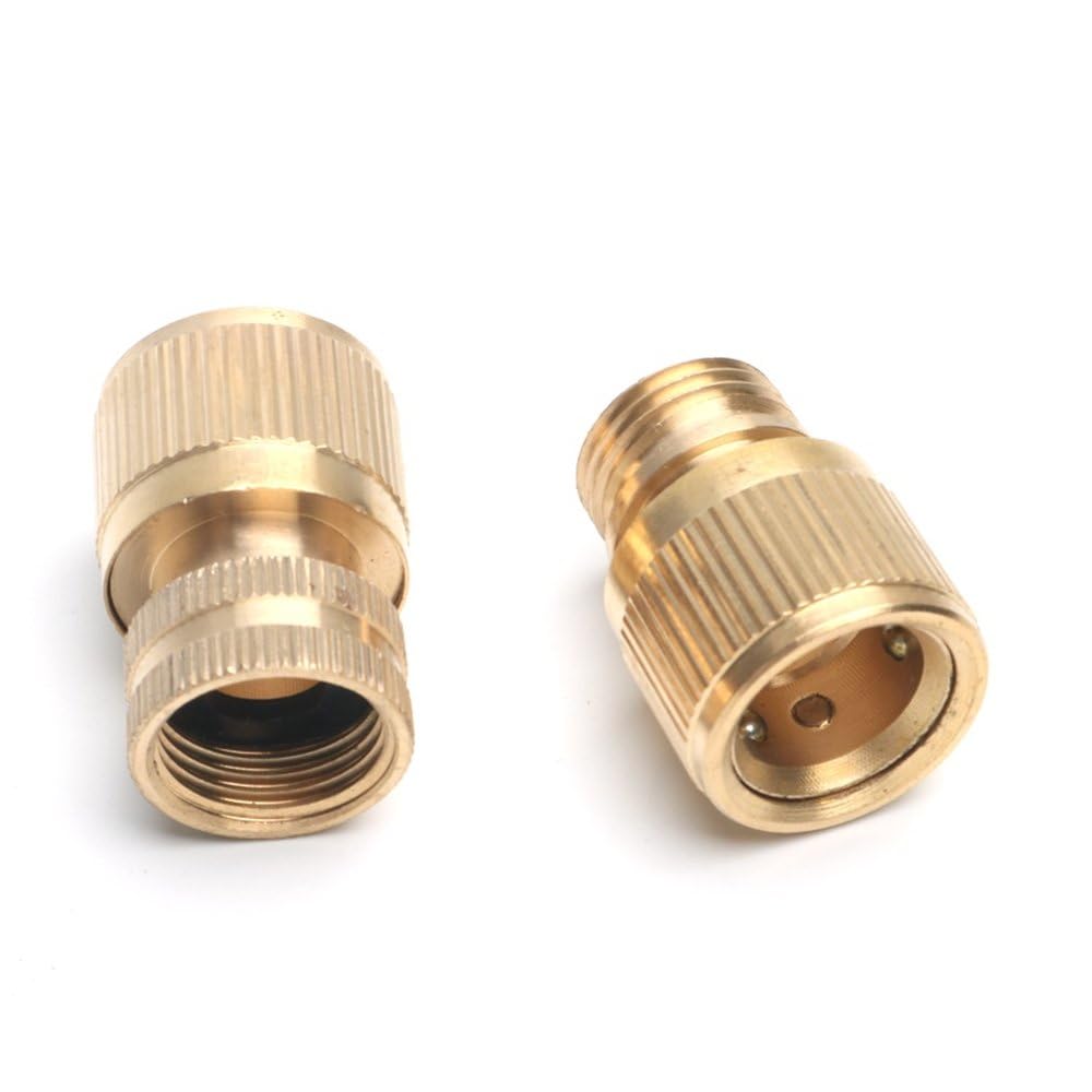 Conector rápido de Cobre Puro de 1/2" para jardín, Adaptador para Pistola de Agua, Grifo de Lavadora, Hembra, 1/2"