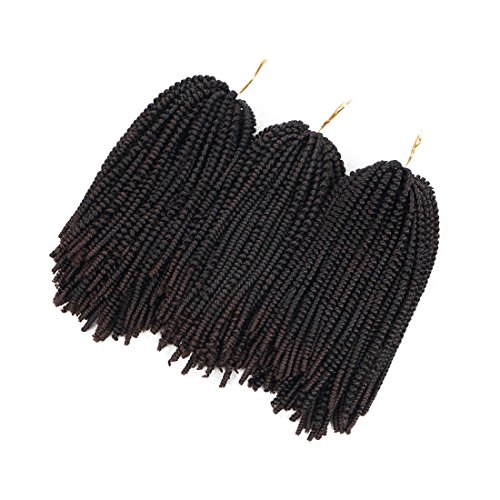 Nubian twist hair ombre color crochet braids fluffy twist hair extensions 3 packs/lot (8 inch) (T33)