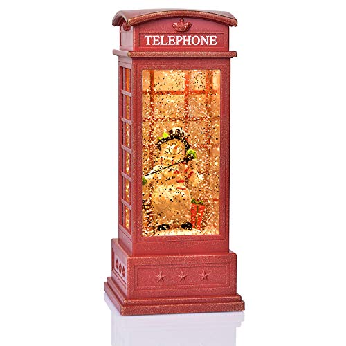 Lvydec Lighted Snow Globe Christmas Lantern - Musical Glittering Water Globe Lantern Decoration With A Snowman For Christmas Home Tabletop Centerpiece #TOP4