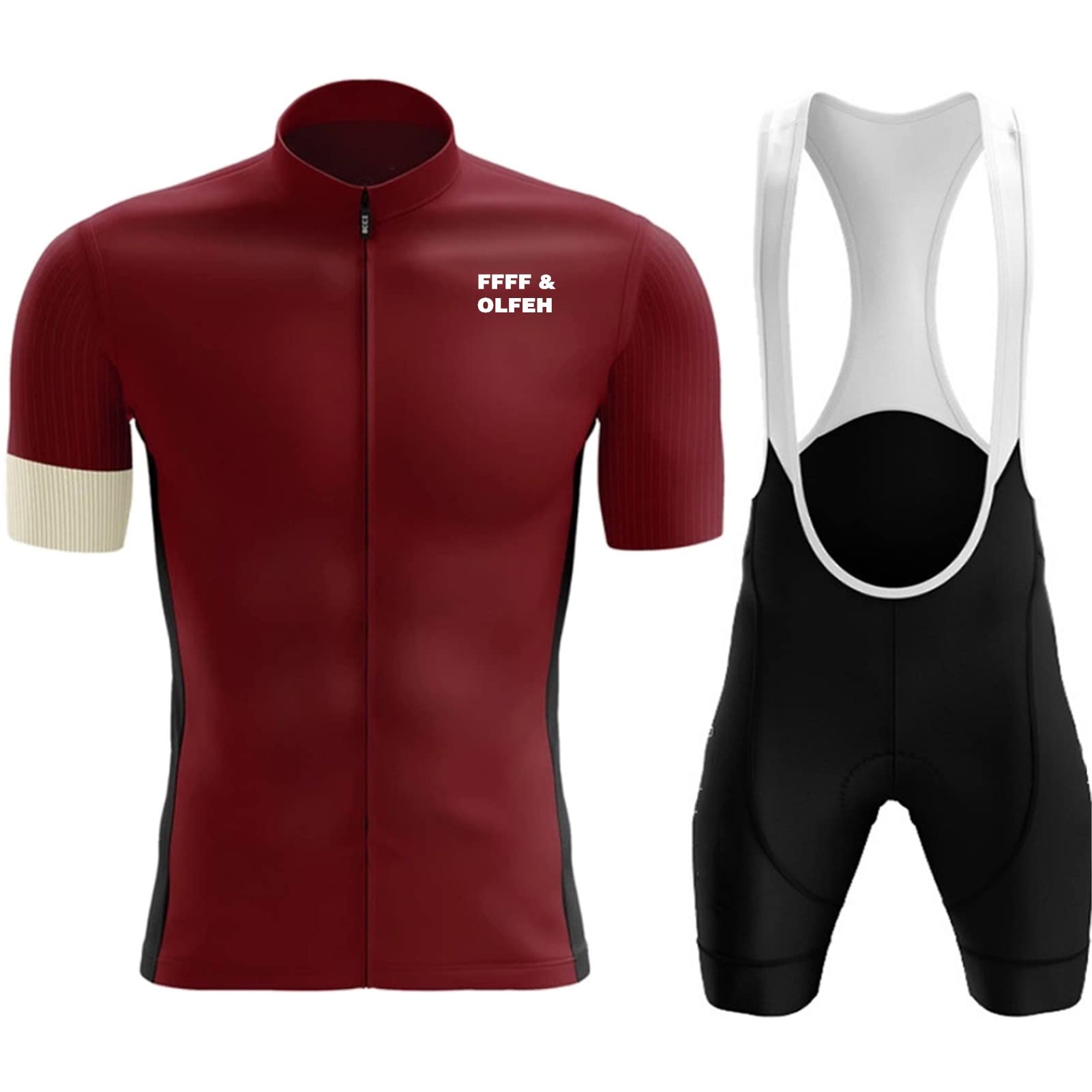 Maillot De Cyclisme Homme Hiver - Manches Longues Avec Fermeture Zippée - 3 Poches Arrière - Cuissard Avec Coussin 9D - 9
