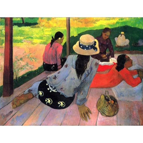 Poster imprimé roulé Gauguin Après-midi tranquille 76x101 cm