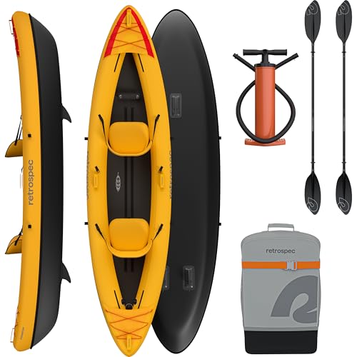Retrospec Coaster Tandem Inflatable Kayak - 2 Person...