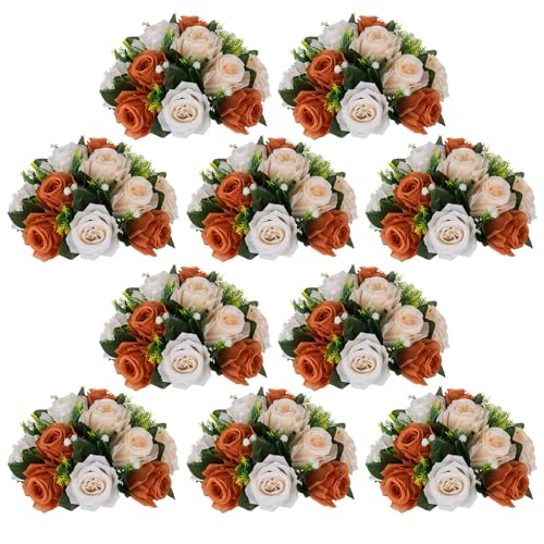 NUPTIO Terracotta Flower Ball Centerpieces: Floral Arrangements for Fall