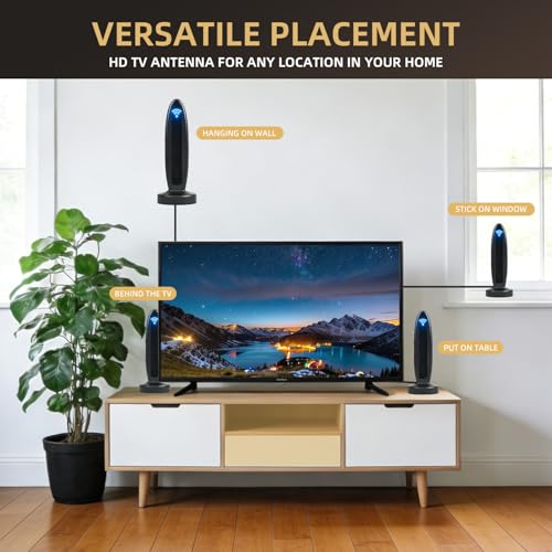 2026 Indoor TV Antenna for Smart & Old TVs, 1000+ Miles Range Digital Outdoor TV Antenna for Free Local Channels, Supports 4K 1080P VHF UHF with Amplifier Signal Booster & 36ft Cable by IJCUIJM - Used condition - Image 4