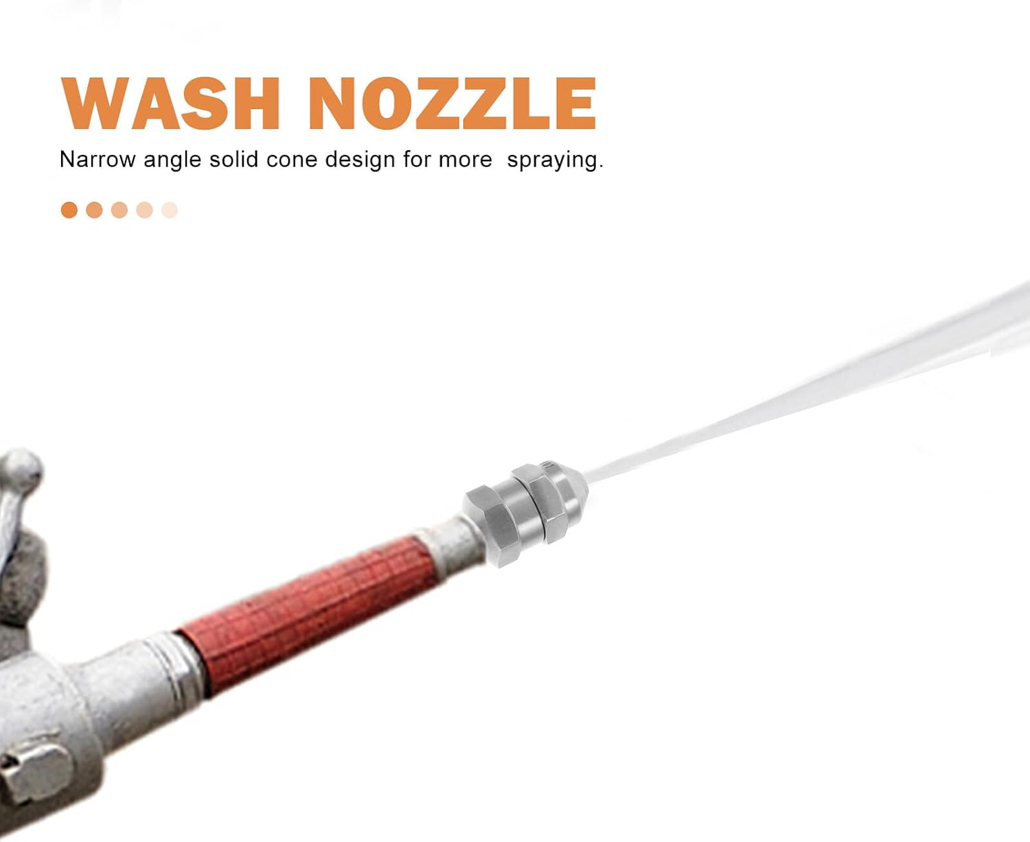 High-pressure Stainless Steel Car Washing Nozzle Thread Replacement Spray Nozzle with Concentrated Mist for Efficient Water Use and Performance