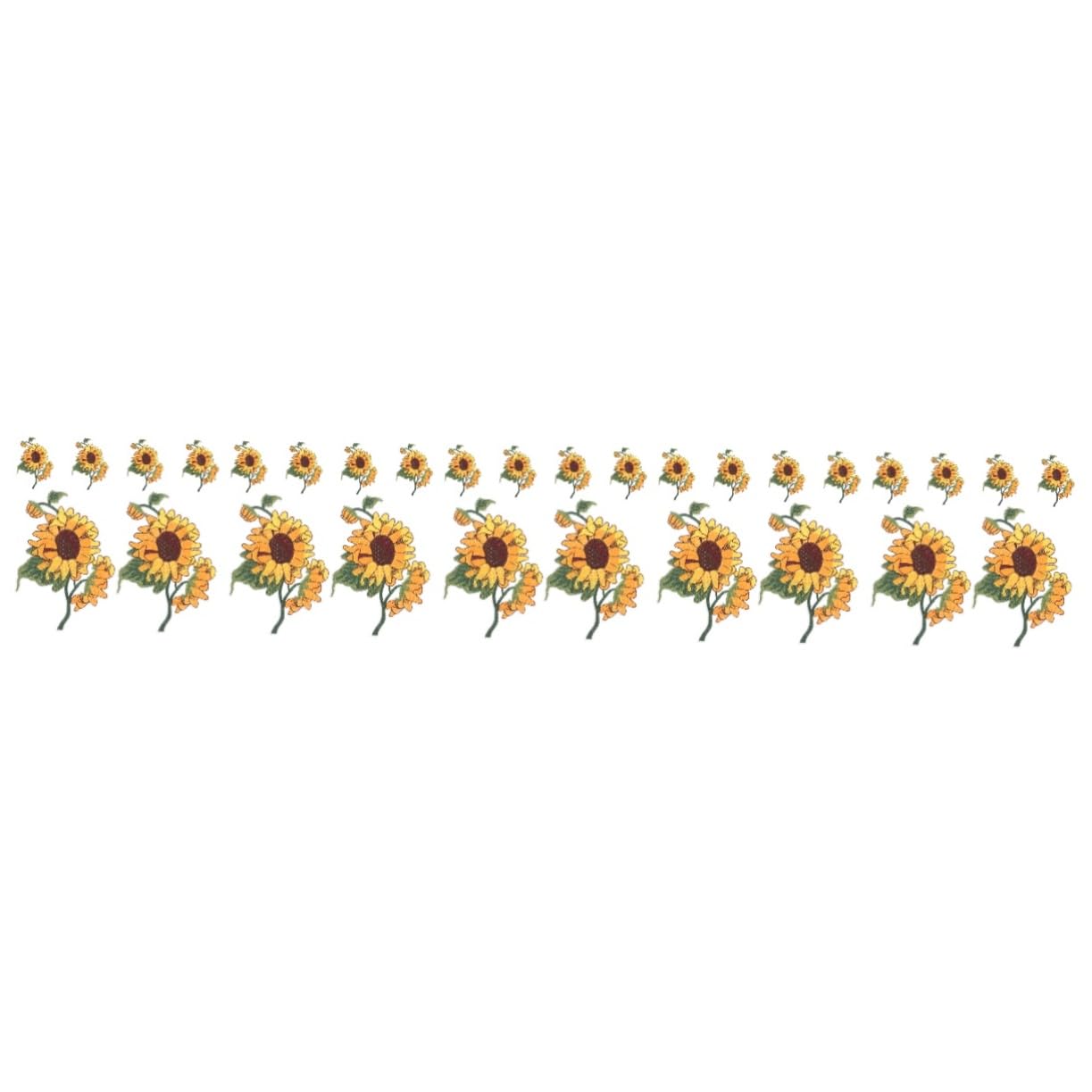 STOBOK 30piezas Parche De Hierro De Flores De Sunflower Para Ropa Mochilas y Pantalones