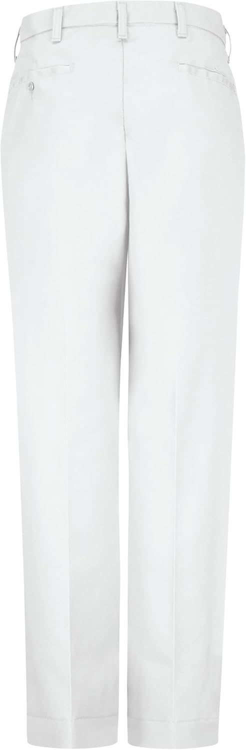 Red Kap Men's Wrinkle-Free Work Pants, White, 29W x 32L