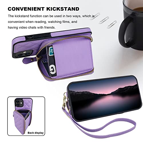 Bocasal Crossbody Wallet Case Card Holder for iPhone 12/12 Pro, Purple by Bocasal - Used condition - Image 5