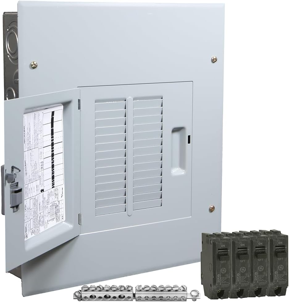 ABB TLM1212CCUG4K 125A Main Lug Load Center • PowerMark Gold Indoor Panel, 120/240V AC • 12-Space, 24-Circuit Configuration • Convertible to Main Breaker • Includes 4 THQL 20A Breakers & Ground Kit
