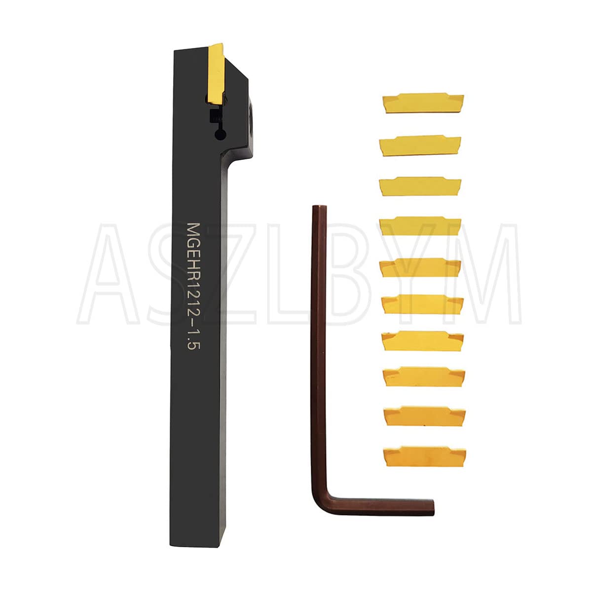 Lathe Grooving Tool Holder Grooving Cut-Off Tool Holder MGEHR1212-1.5 With 11pcs MGMN150-G Indexable Carbide Grooving Inserts — Amazon image 5