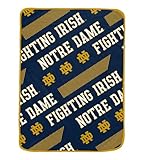 Pegasus Sports NCAA Notre Dame Fighting Irish Slanted Half Wordmark Ultra Soft Blanket
