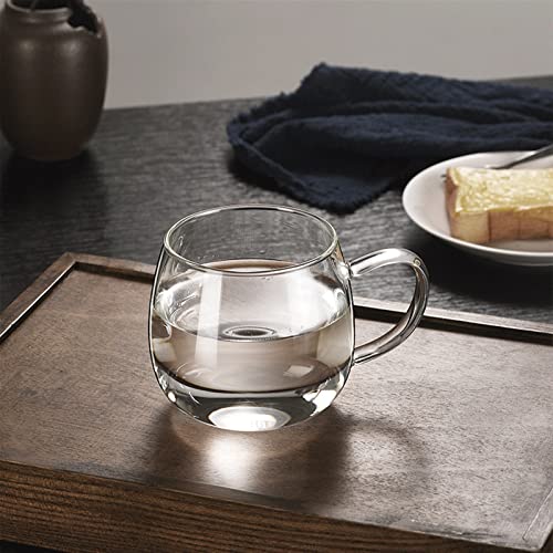Tazas de café transparentes de 400ml estilo retro para hogar y oficina 6