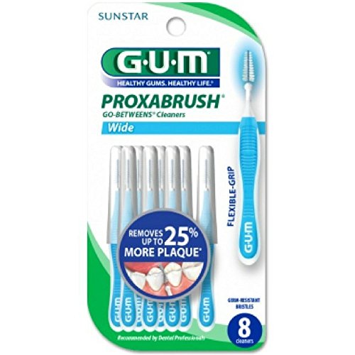 Sunstar 3614 GUM Go-Betweens Proxabrush Cleaners Wide, 10 Count