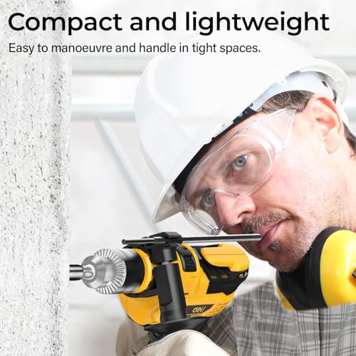 Image of Deli EDC180 650W Corded Electric Impact Drill Tool Set with 9 Drill Bits 48000BPM Variable Speed Control 3000RPM 220-240v ~50hz /60hz Hammer Drilling Machine for Wood & Masonry (Set of 1, Yellow)