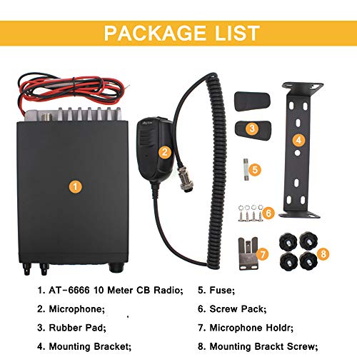 Hesenate Anytone At-6666 10 Meter Radio High Power 15W/45W/60W 40Ch Mobile Transceiver Ssb thumb #6