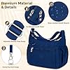 WACCET Sac Bandoulière Femme Grand, Sac à Main Bandoulière Nylon Imperméable avec Bandoulière Réglable Multi Poches Sacoche à Bandoulière Femme pour Voyages Usage Quotidien Travail #4
