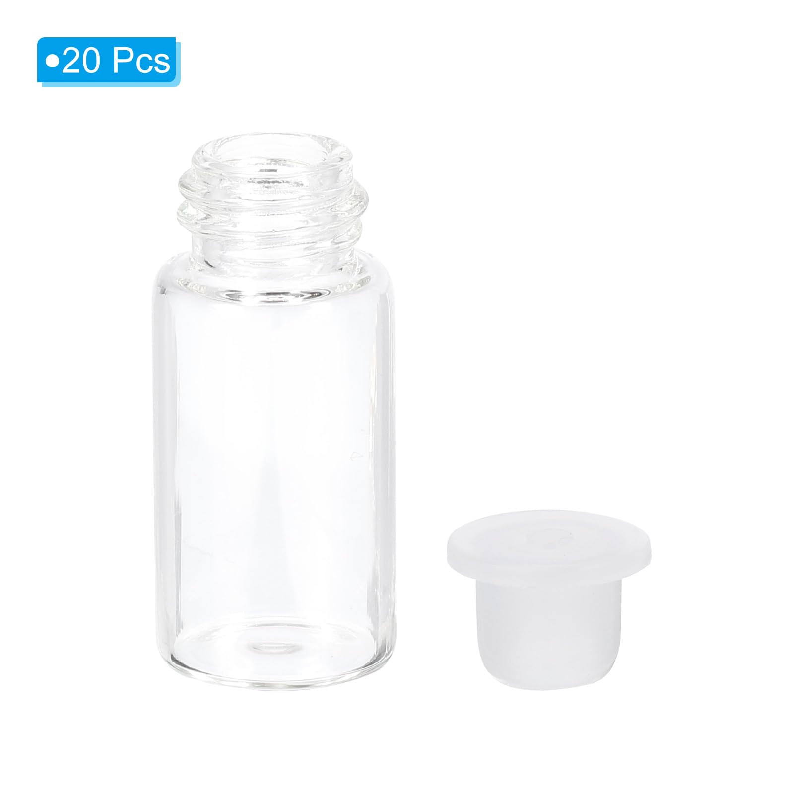 PATIKIL 18 Pcs 4ml Essential Oil Bottles Clear Glass - View #2