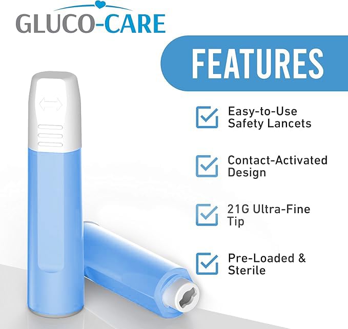 GLUCO-CARE Lancets - Safe & Easy Blood Testing -2