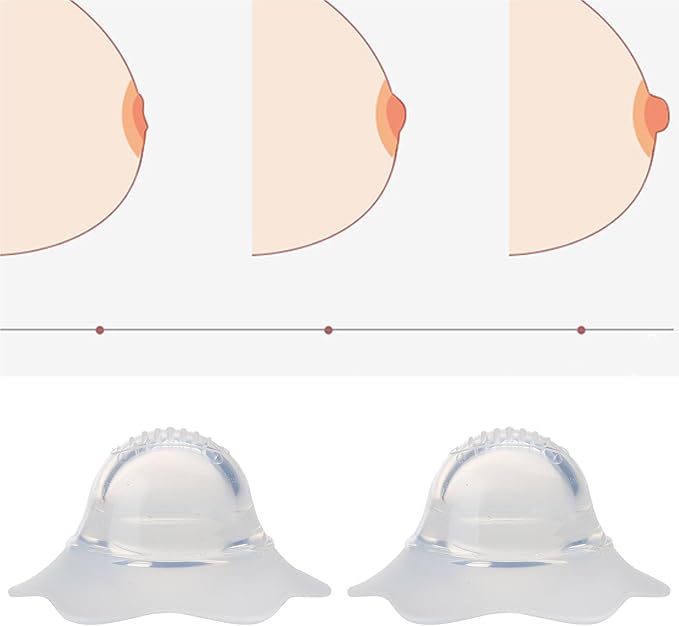 2 piezas pezoneras de silicona plateada forma pétalo miniatura 5