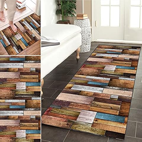 Risareyi Teppich Läufer Flur rutschfest 70x90cm Küchenteppich Lang Cover