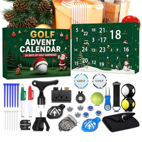 Golf Advent Calendars 2026-24 Days Accessories Gift Set for Christmas