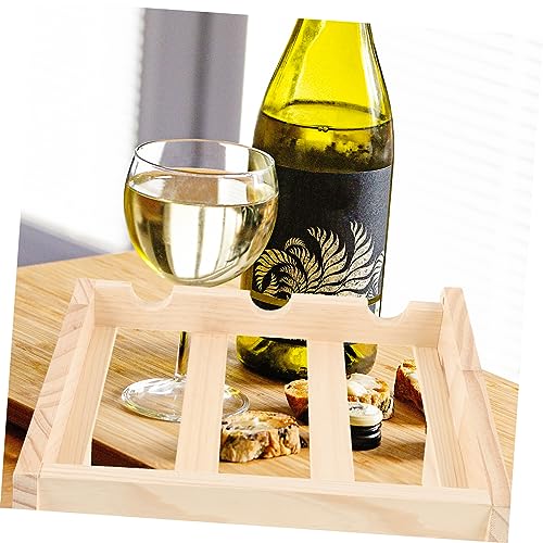 Soporte de botellas de vino de madera elegante miniatura 3