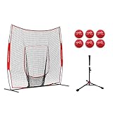 PowerNet Corbin Carroll 8x8 Hitting Net, Batting Tee, 2.8' Weighted Balls Bundle